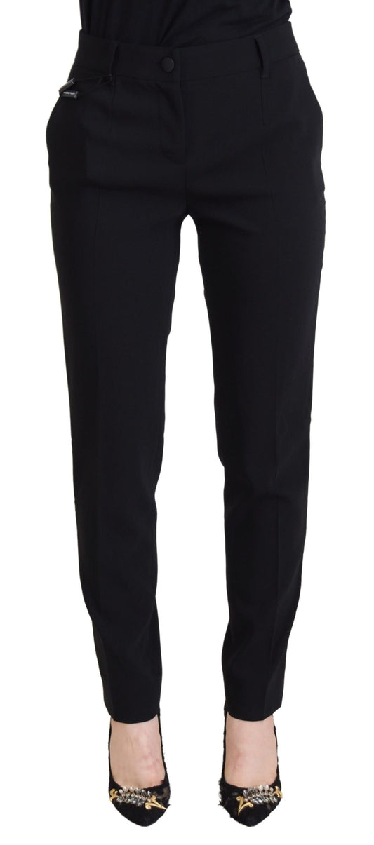Dolce &amp; Gabbana Schwarze High Waist Damenhose