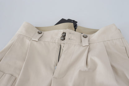 Dolce &amp; Gabbana Beige High Waist Damenhose