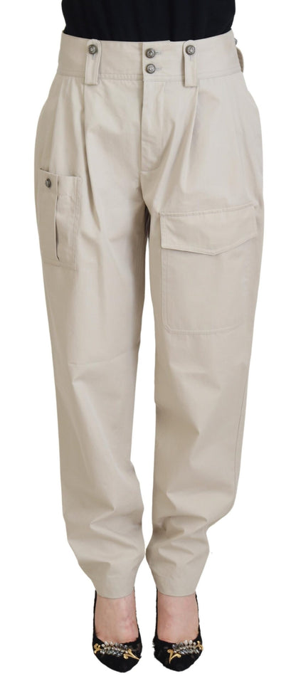 Dolce &amp; Gabbana Beige Cargohose aus Baumwolle für Damen