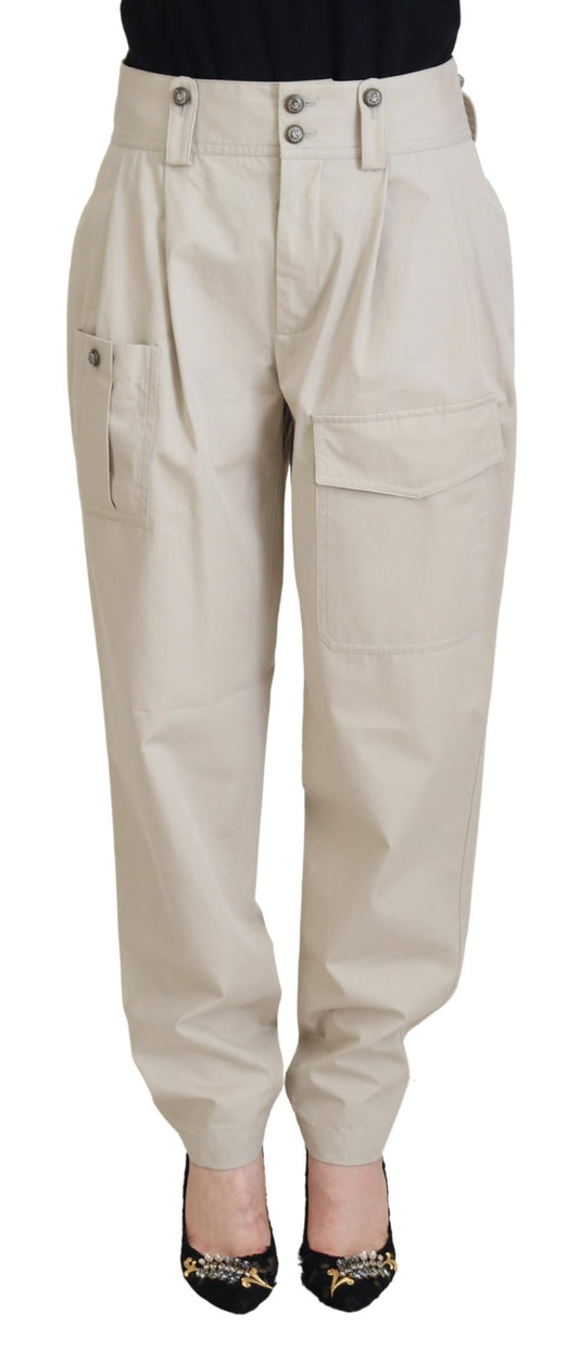 Dolce &amp; Gabbana Beige Cargohose aus Baumwolle für Damen