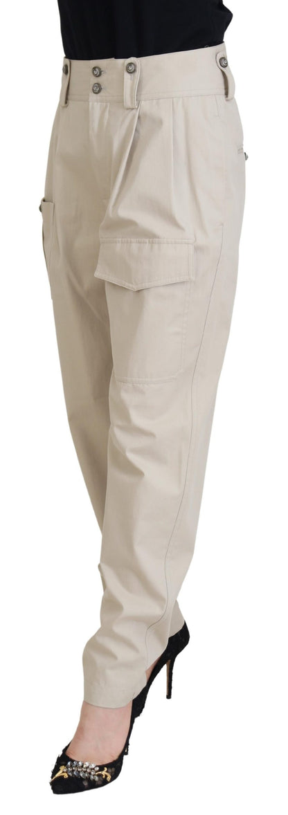 Dolce &amp; Gabbana Beige Cargohose aus Baumwolle für Damen