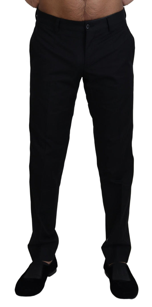 Dolce &amp; Gabbana – Schwarze Chinohose aus formeller Baumwolle