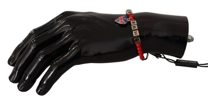 Dolce &amp; Gabbana Armband mit rot-blauen Perlen und der Flagge „DG LOVES LONDON“