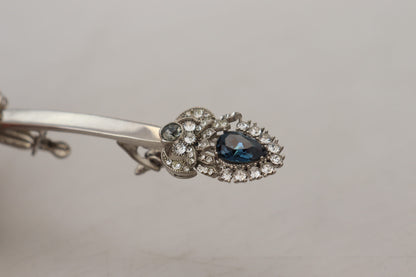 Dolce &amp; Gabbana – Kragenbrosche mit Kristallen aus 925er Sterlingsilber