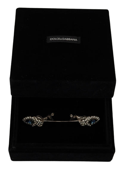 Dolce &amp; Gabbana – Kragenbrosche mit Kristallen aus 925er Sterlingsilber