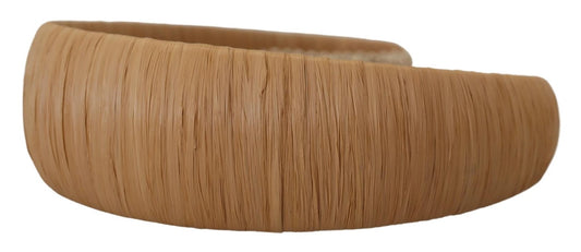 Dolce &amp; Gabbana Beige Viskose Damen Haar Stirnband Diadem