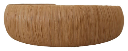 Dolce &amp; Gabbana Beige Viskose Damen Haar Stirnband Diadem