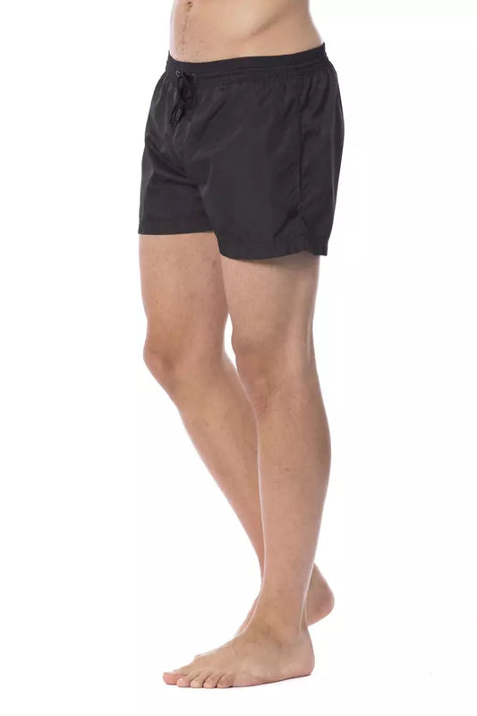 Roberto Cavalli Sport Herren-Badehose aus schwarzem Polyester