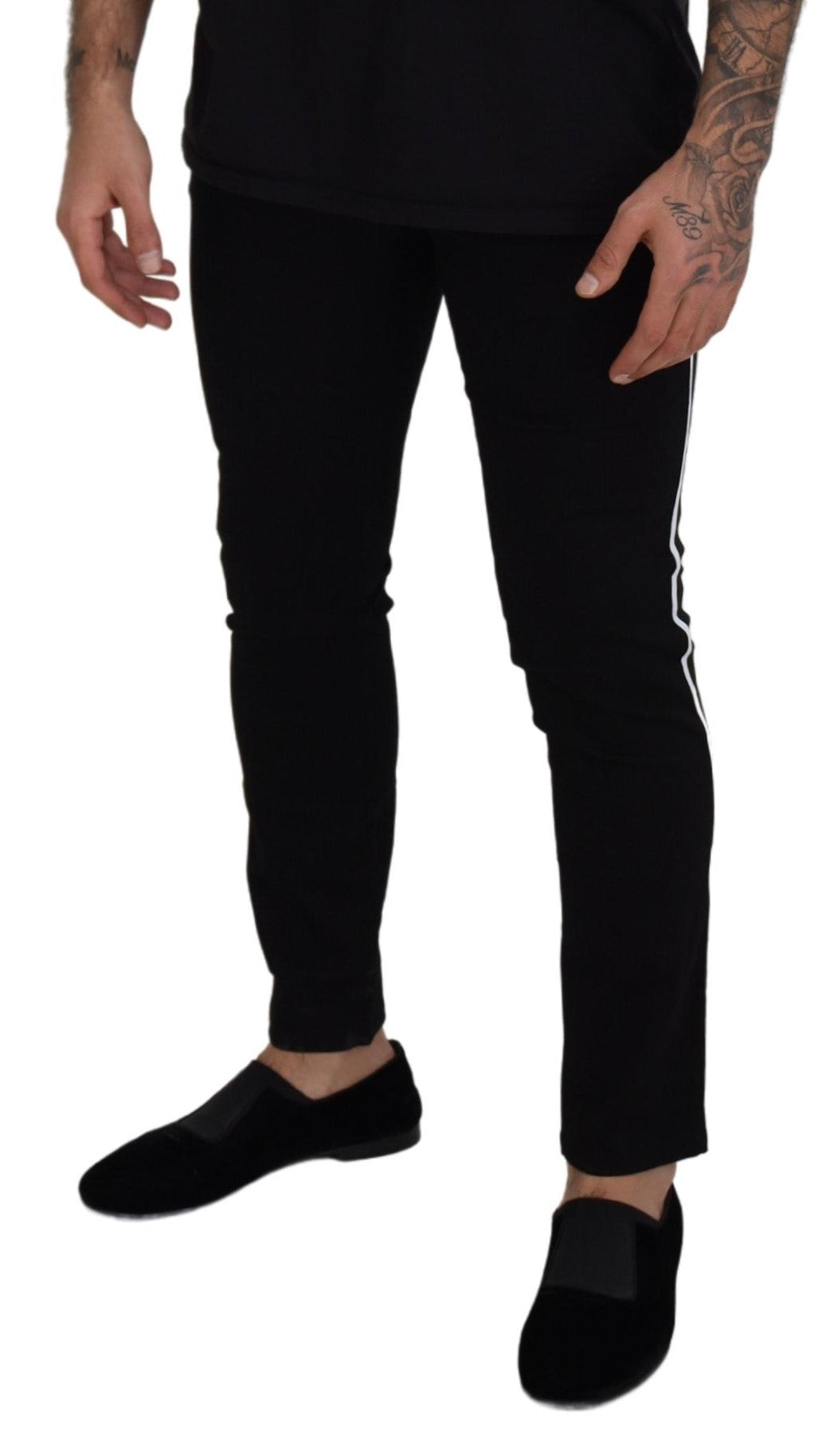 Dolce &amp; Gabbana Schwarze DG Crown Herren-Jeans aus Baumwolle