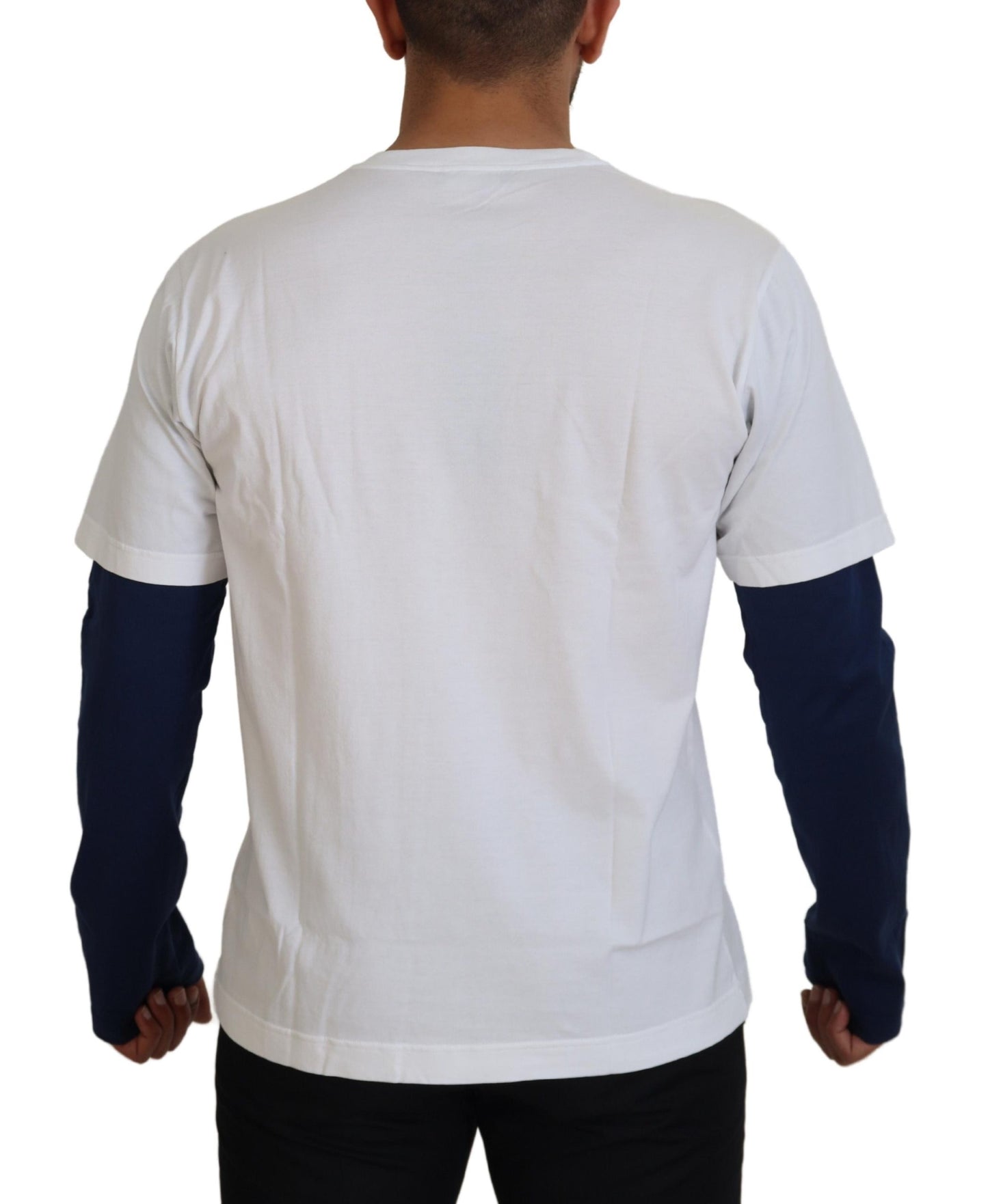 Dolce &amp; Gabbana Weiß Blau DG Crown Pullover Pullover