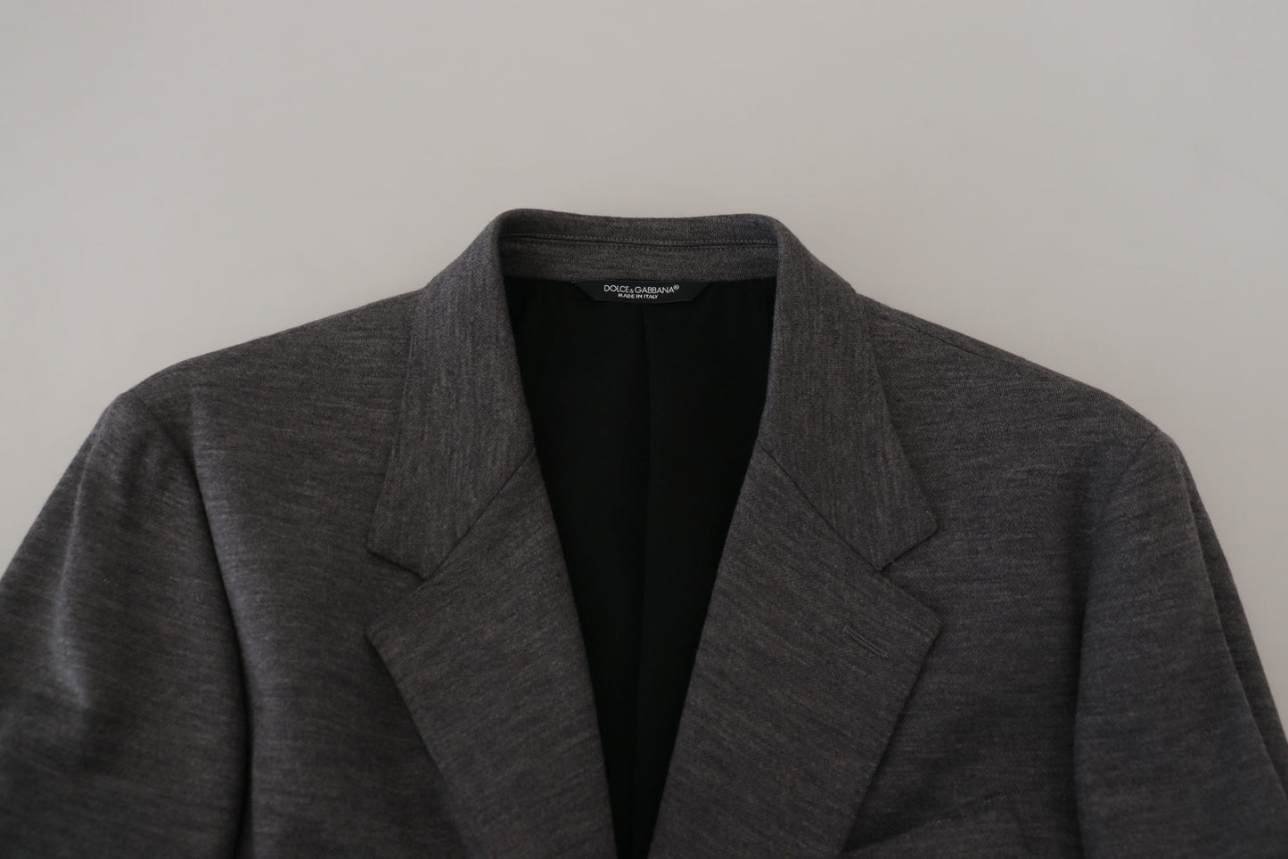 Dolce &amp; Gabbana – Slim Fit-Jackenblazer aus grauem Wollstretch