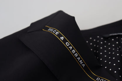 Dolce &amp; Gabbana – Schwarzer Slim Fit-Blazer aus Wollstretch