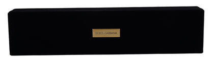 Dolce &amp; Gabbana Black Velvet Logo Plaque Storage Bracelet Jewelry Box