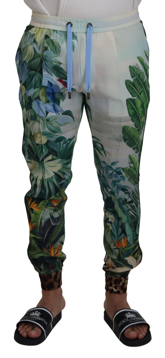 Dolce &amp; Gabbana Weiße Jogginghose mit Blumenmuster für Herren
