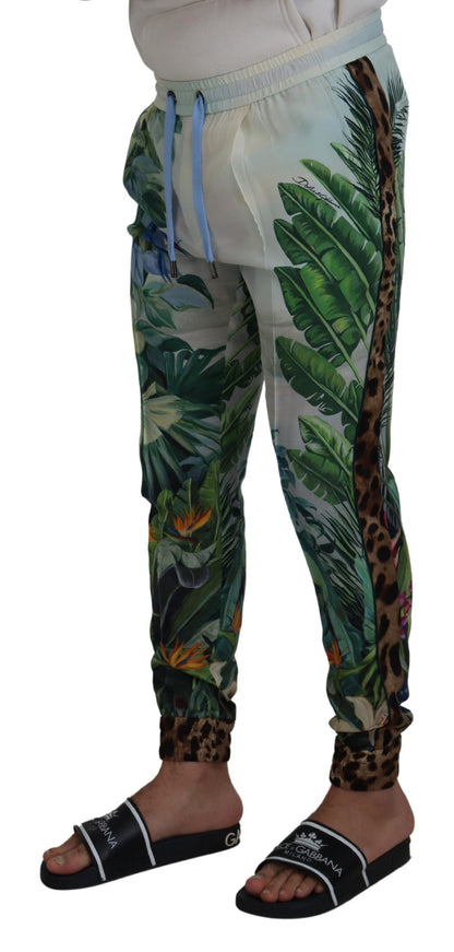 Dolce &amp; Gabbana Weiße Jogginghose mit Blumenmuster für Herren
