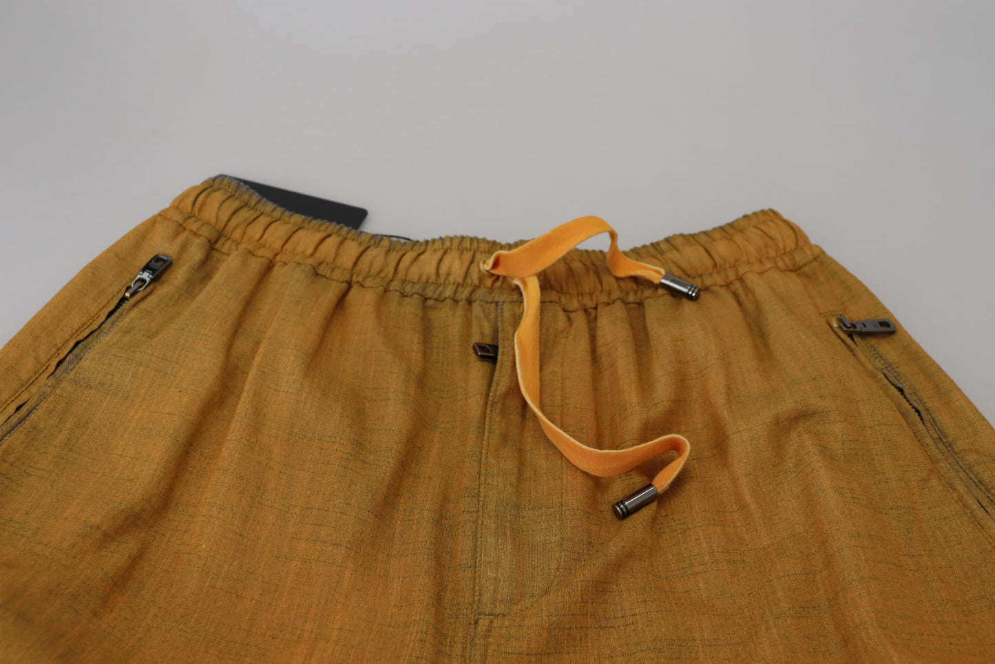 Dolce &amp; Gabbana – Braune Cargohose aus Leinen mit Kordelzug