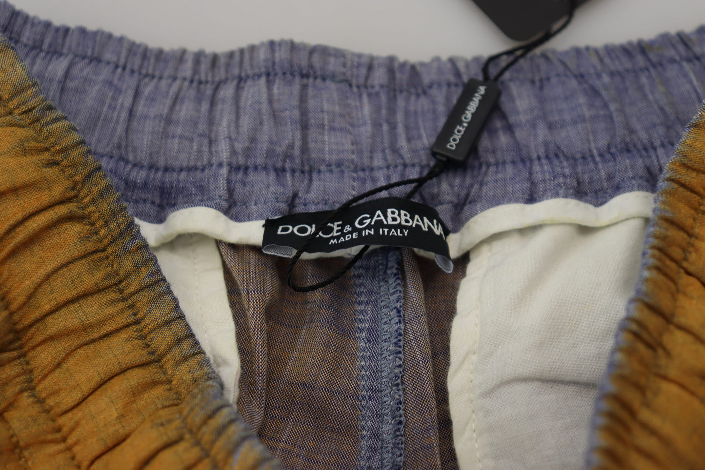 Dolce &amp; Gabbana – Braune Cargohose aus Leinen mit Kordelzug