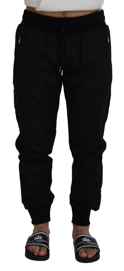 Dolce &amp; Gabbana Schwarze Herren-Jogginghose mit lässigem Schnitt