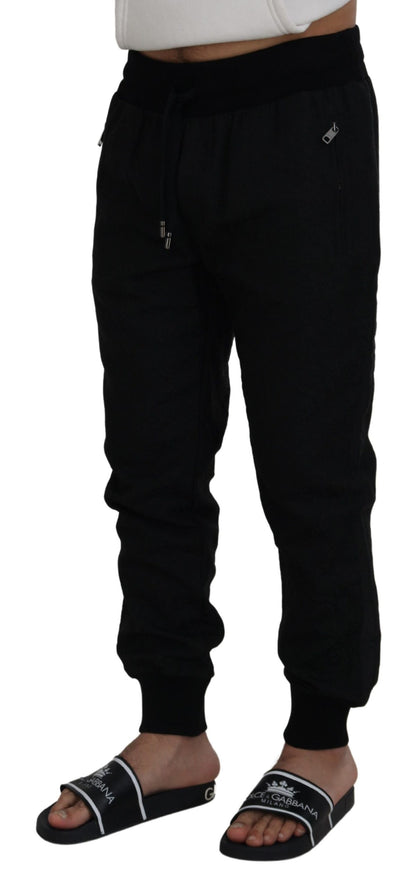 Dolce &amp; Gabbana Schwarze Herren-Jogginghose mit lässigem Schnitt