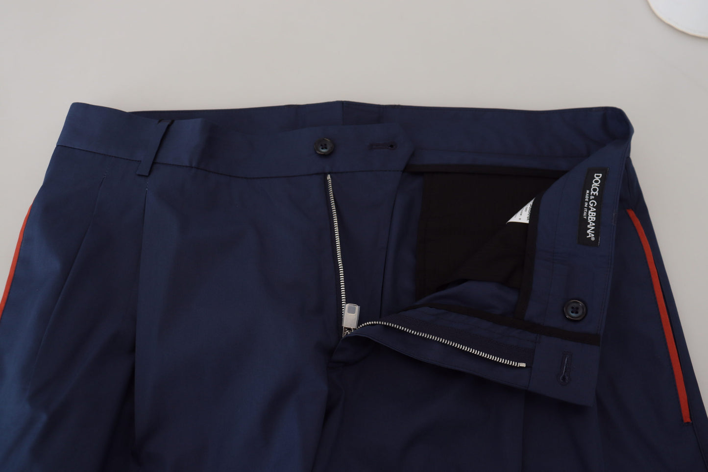 Dolce &amp; Gabbana – Blaue Chinohose aus Baumwolle