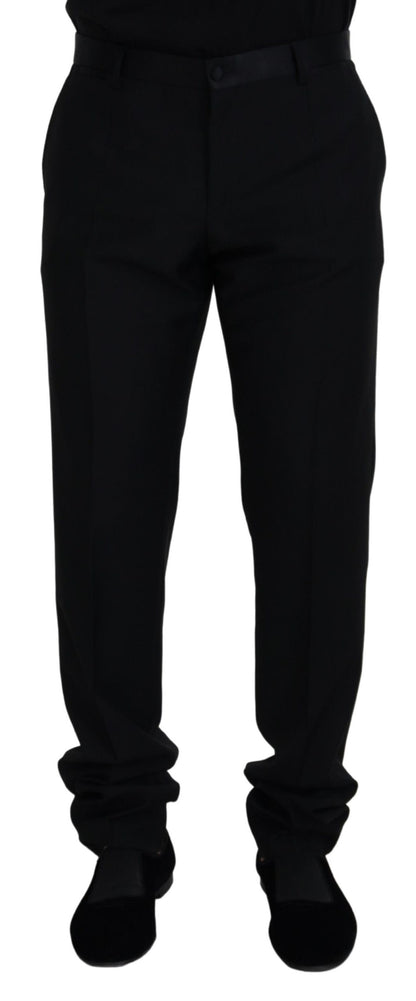 Dolce &amp; Gabbana – Schwarze Chinohose aus Wolle