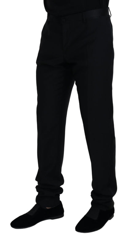 Dolce &amp; Gabbana – Schwarze Chinohose aus Wolle