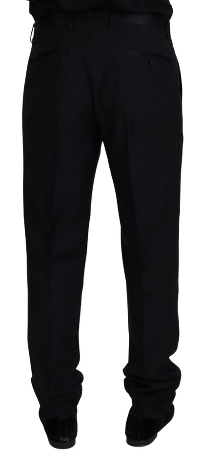 Dolce &amp; Gabbana – Schwarze Chinohose aus Wolle