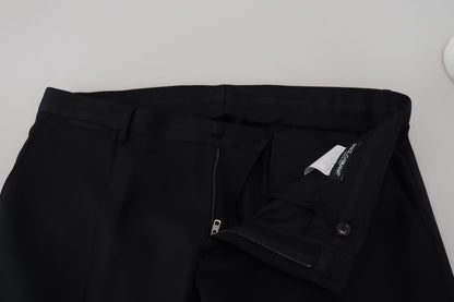 Dolce &amp; Gabbana – Schwarze Chinohose aus Wolle
