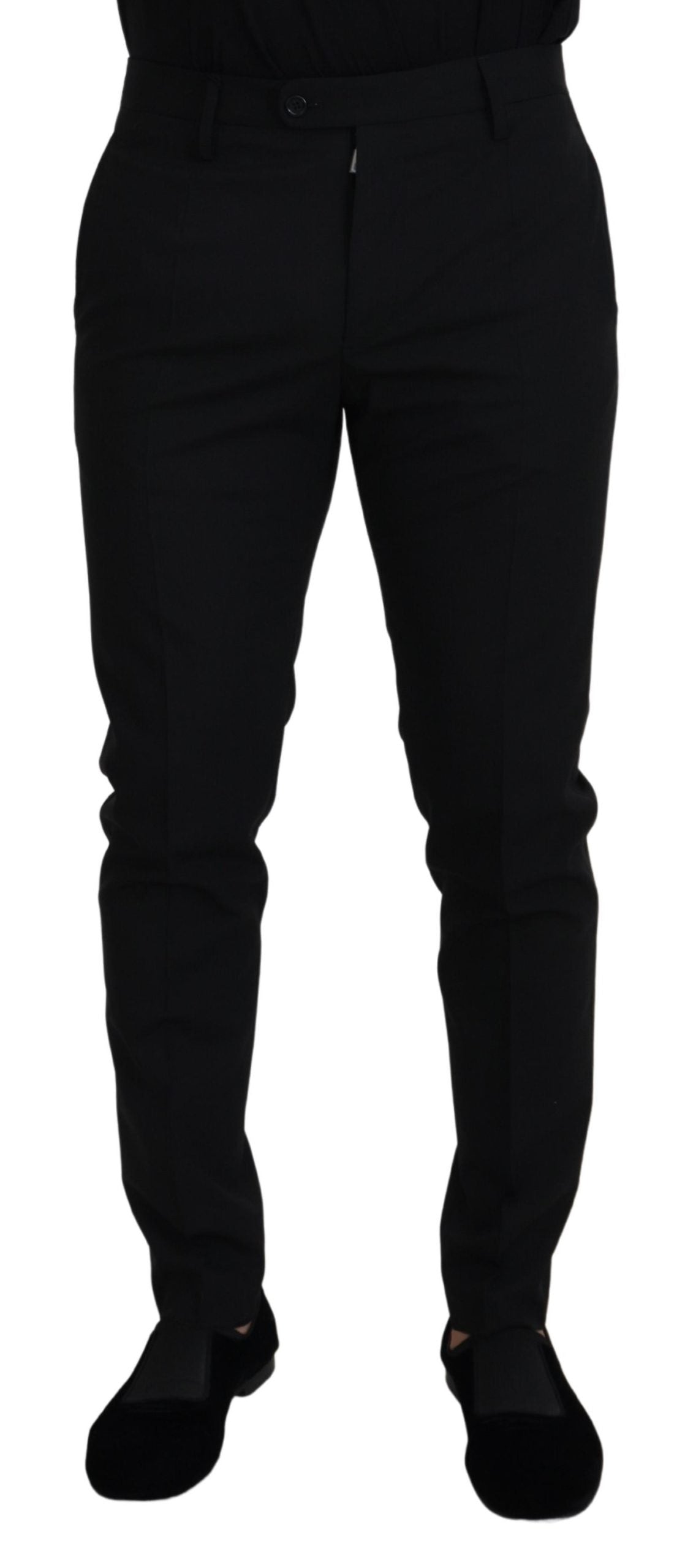 Dolce &amp; Gabbana – Schwarze Chinohose aus Polyester