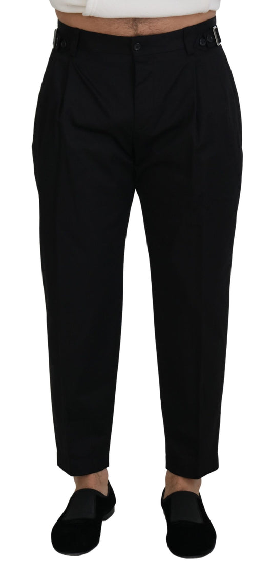 Dolce &amp; Gabbana – Schwarze Chinohose aus Baumwolle