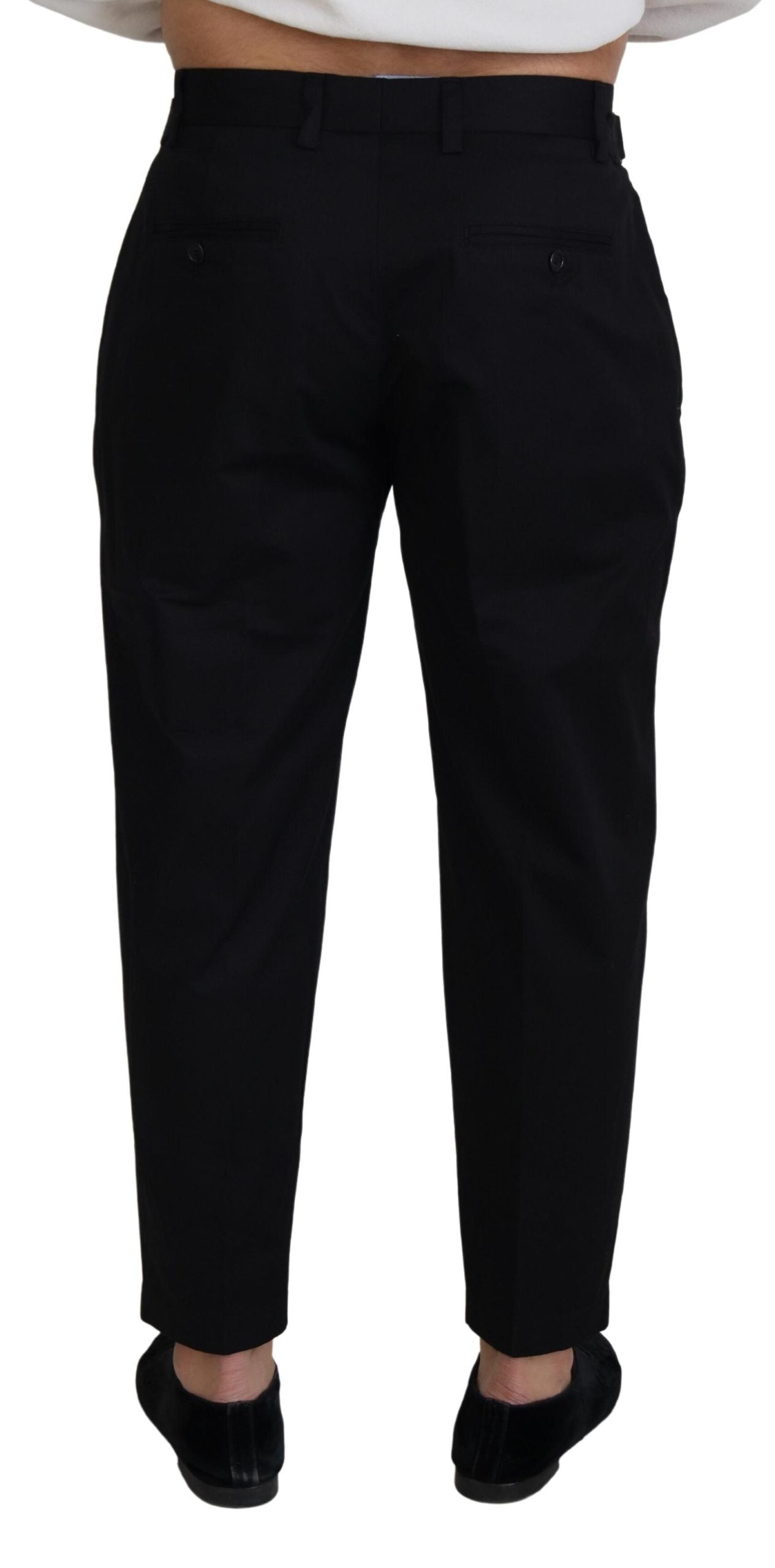 Dolce &amp; Gabbana – Schwarze Chinohose aus Baumwolle