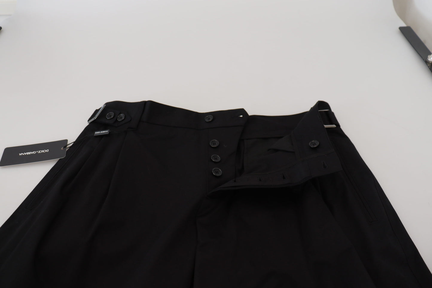 Dolce &amp; Gabbana – Schwarze Chinohose aus Baumwolle