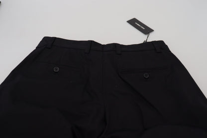 Dolce &amp; Gabbana – Schwarze Chinohose aus Baumwolle