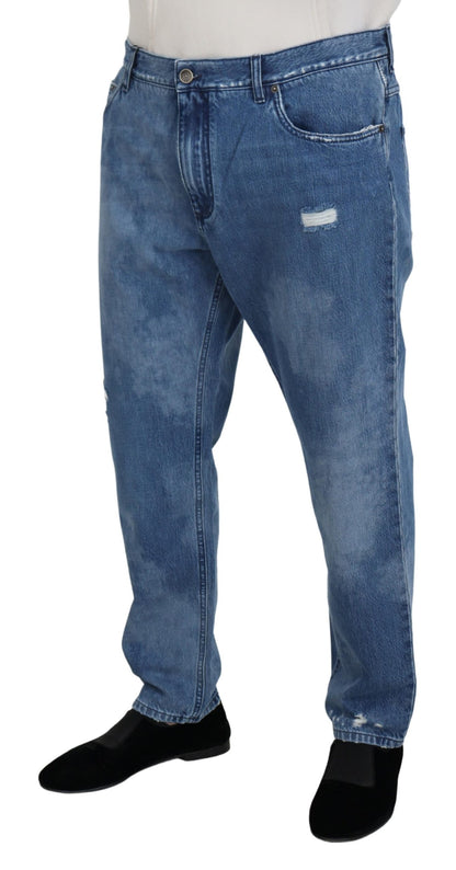 Dolce &amp; Gabbana – Lässige Jeans aus gewaschener Baumwolle in Blau