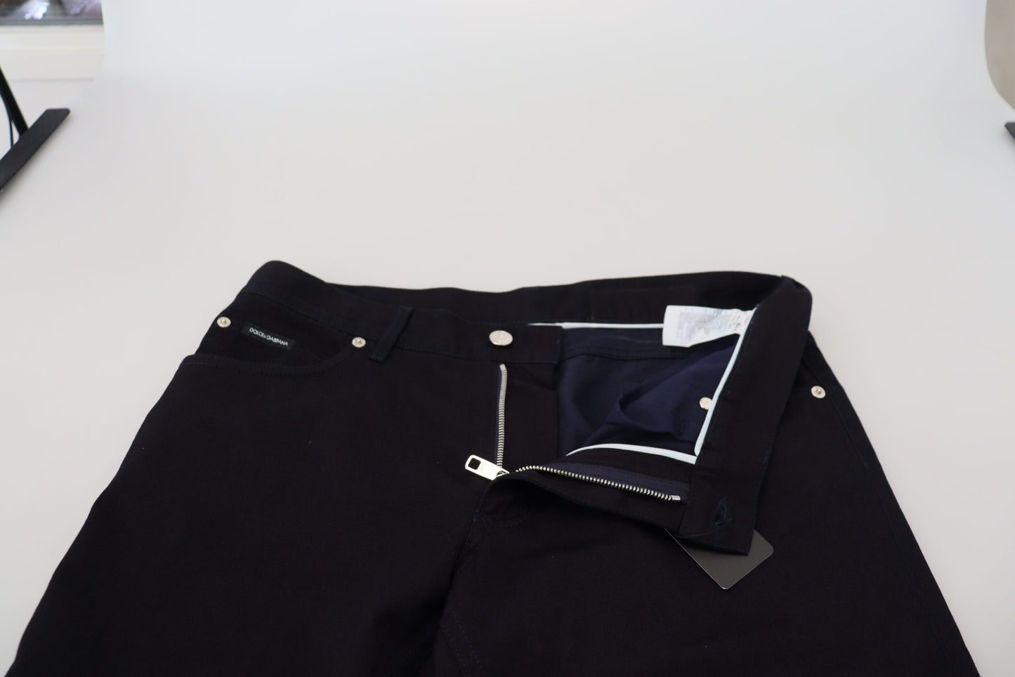 Dolce &amp; Gabbana – Schwarze Skinny-Jeans aus Baumwolle