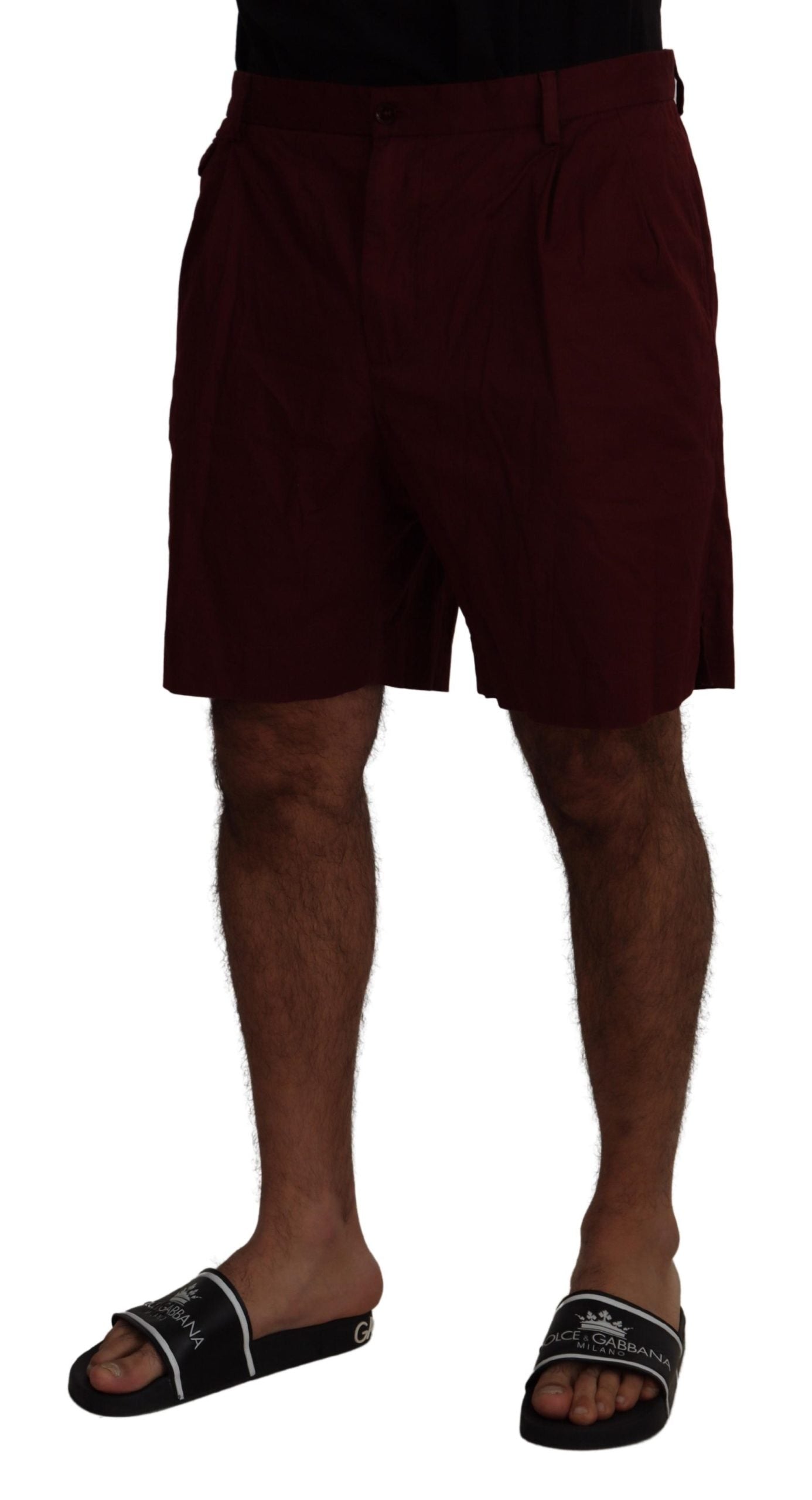 Dolce &amp; Gabbana – Kastanienbraune Bermudashorts aus Baumwolle