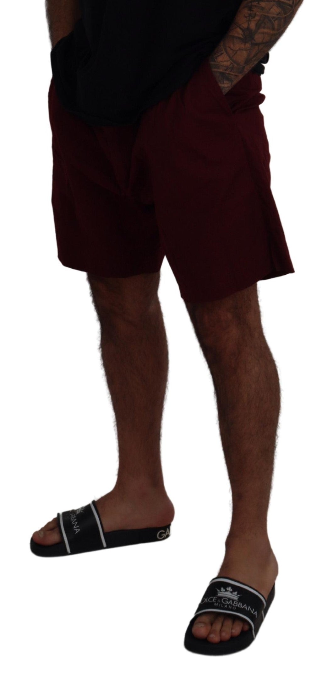 Dolce &amp; Gabbana – Kastanienbraune Bermudashorts aus Baumwolle