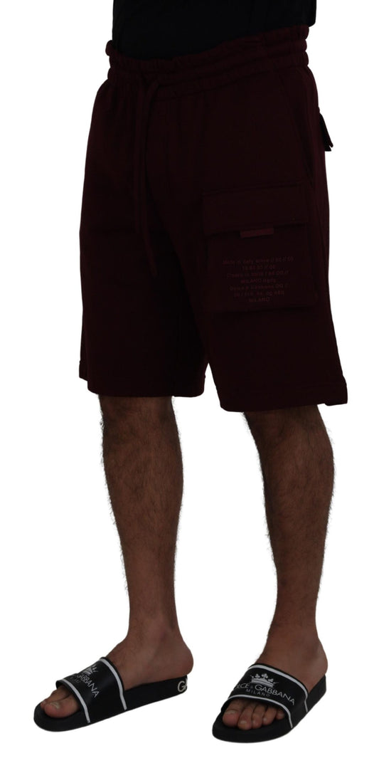 Dolce &amp; Gabbana – Kastanienbraune Bermuda-Cargo-Shorts für Herren