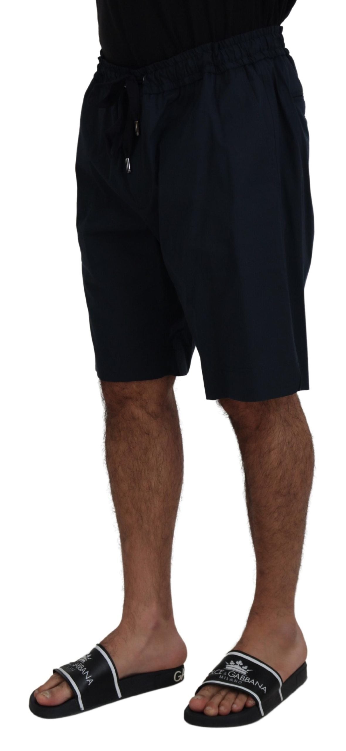Dolce &amp; Gabbana – Blaue Bermudashorts mit mittlerer Taille