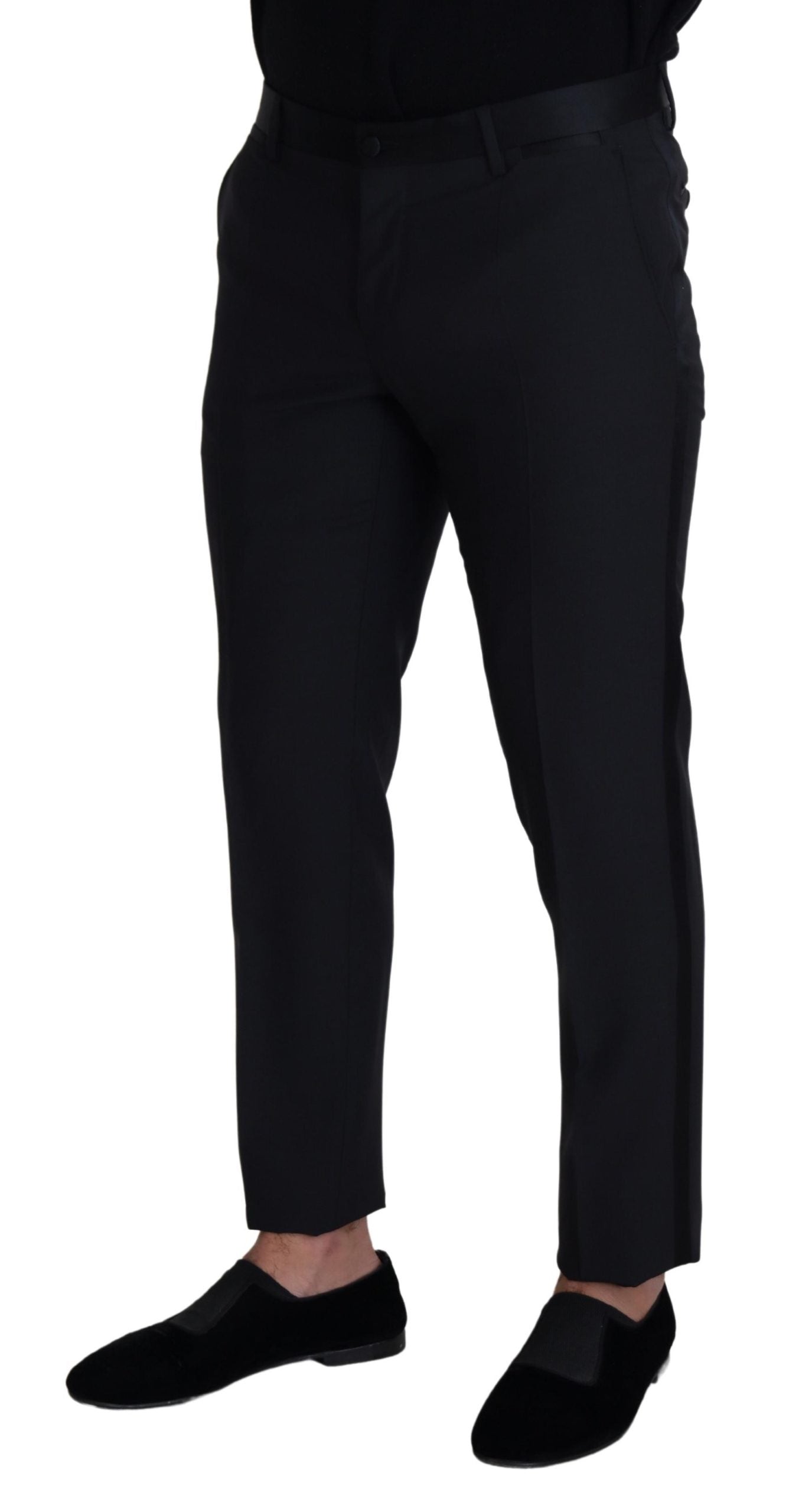 Dolce &amp; Gabbana Schwarze Wollhose für Herren