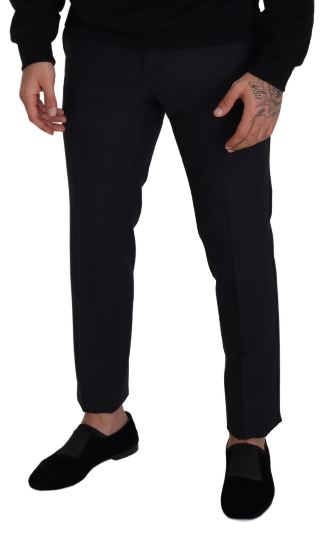 Dolce &amp; Gabbana Schwarze Wollhose für Herren