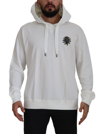 Dolce &amp; Gabbana – Weißes Sweatshirt aus Baumwolle mit Kapuze