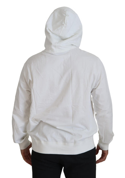 Dolce &amp; Gabbana – Weißes Sweatshirt aus Baumwolle mit Kapuze
