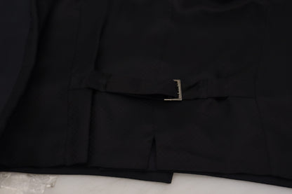 Dolce &amp; Gabbana – Schwarze Weste aus Wollstretch
