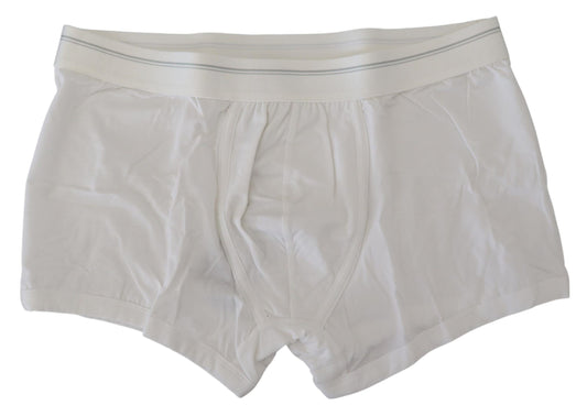 Dolce &amp; Gabbana – Boxershorts aus weißer Baumwollmischung in normaler Größe