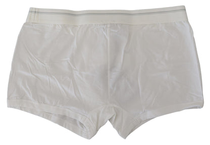 Dolce &amp; Gabbana – Boxershorts aus weißer Baumwollmischung in normaler Größe