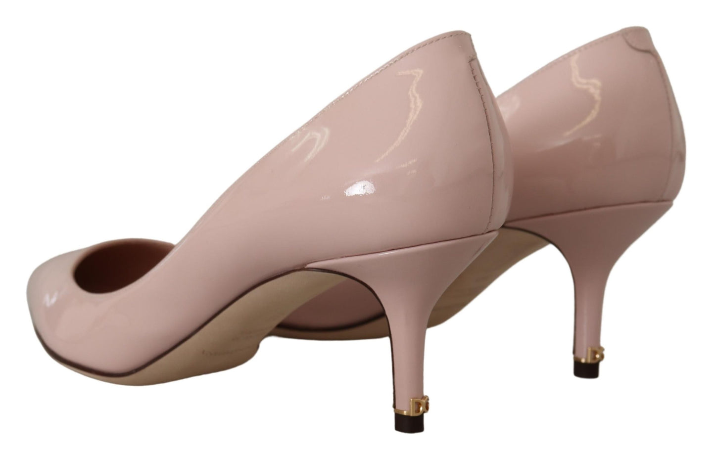 Dolce &amp; Gabbana – Pumps aus rosa Lackleder mit Kitten Heels