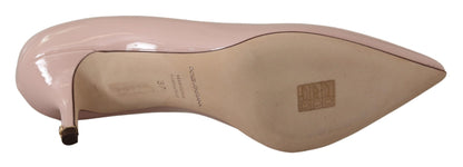 Dolce &amp; Gabbana – Pumps aus rosa Lackleder mit Kitten Heels
