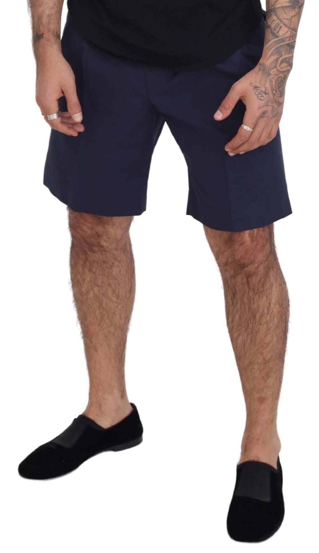 Dolce &amp; Gabbana Blaue Chinos Baumwollstretch-Freizeitshorts