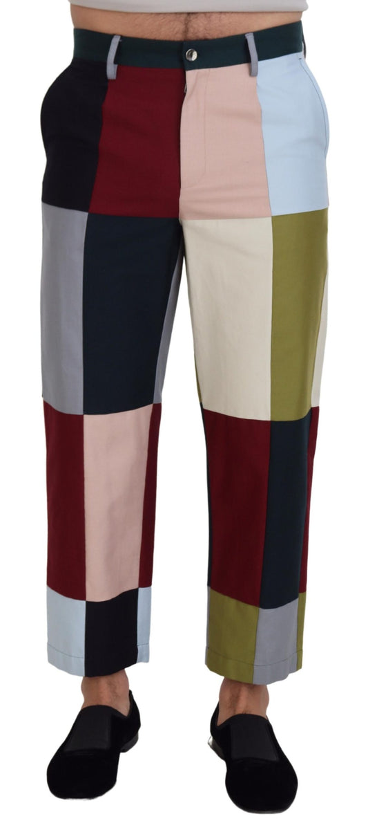 Dolce &amp; Gabbana Mehrfarbige Patchworkhose aus Baumwolle